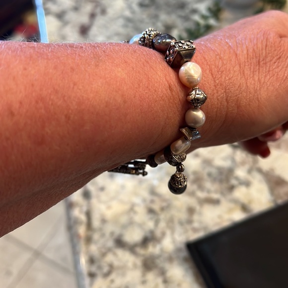 Silpada rare freshwater pearl and silver bracelet - Picture 7 of 10